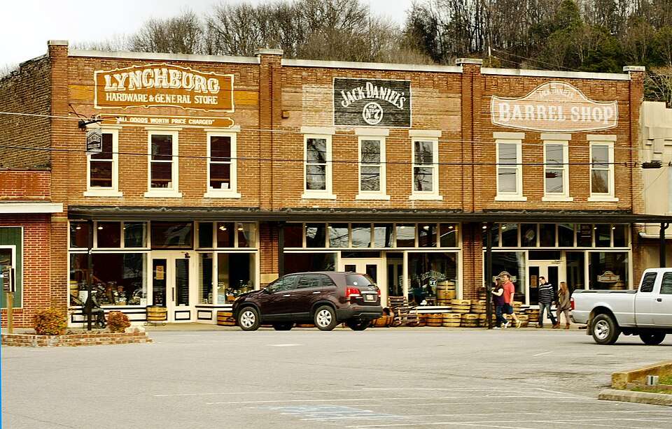 The painted brick square of Lynchburg, Tennessee
